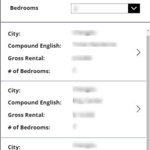 Details Screen with Search filters