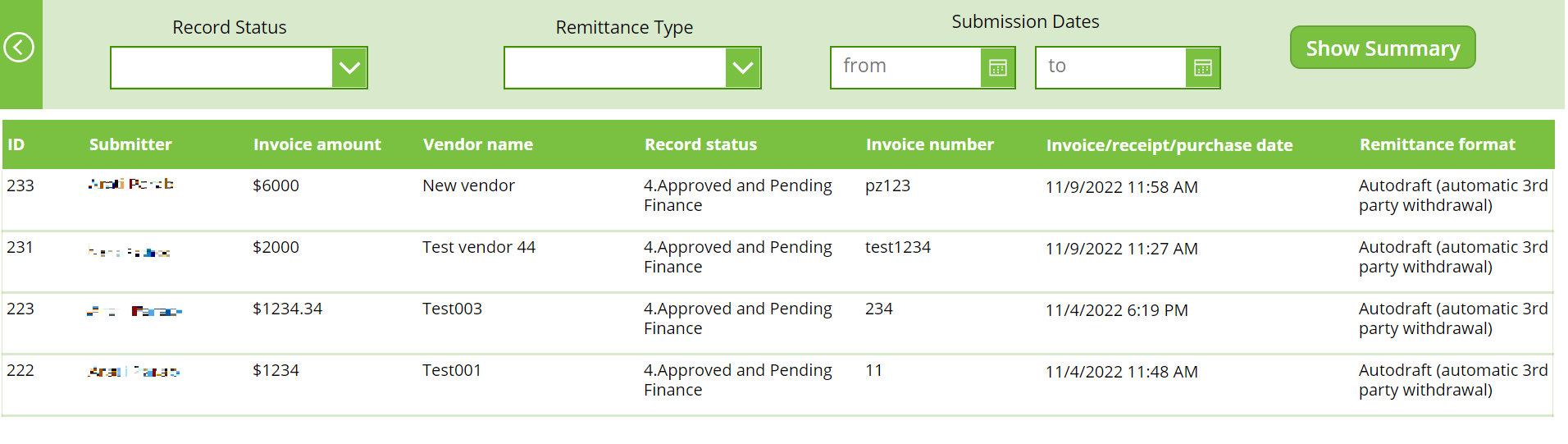Login As Finance Admin