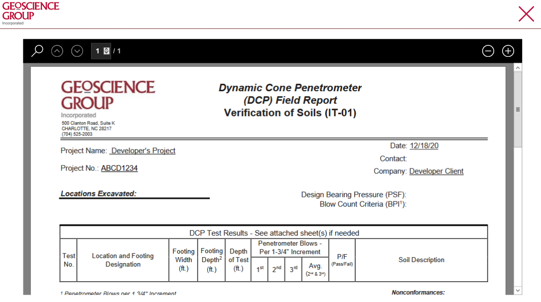 PDF Report