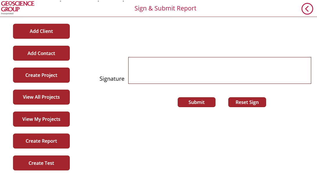 Sign & Submit Report